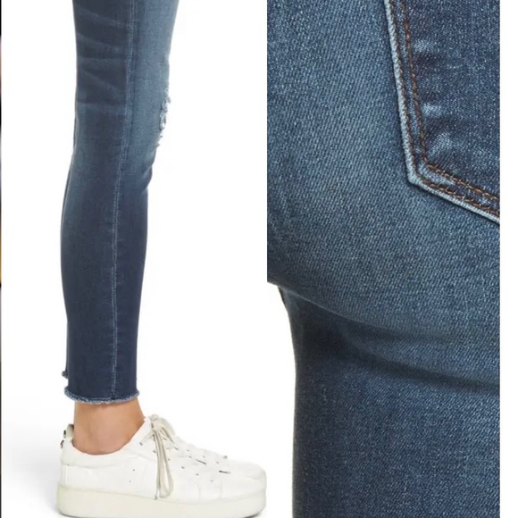 Like New👖Distressed, frayed hem, skinny, stretch - Picture 3 of 3